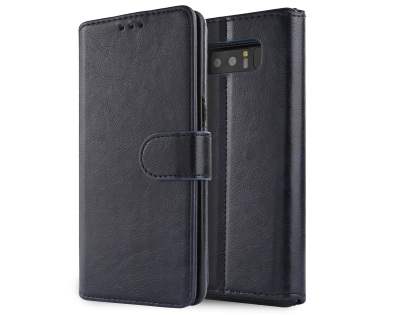 2-in-1 Synthetic Leather Wallet Case for Samsung Galaxy Note8 - Midnight Blue