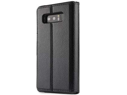 2-in-1 Synthetic Leather Wallet Case for Samsung Galaxy Note8 - Black Leather Wallet Case