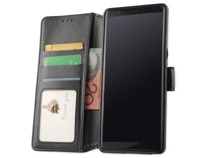 2-in-1 Synthetic Leather Wallet Case for Samsung Galaxy Note8 - Black