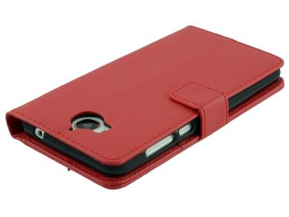 Synthetic Leather Wallet Case with Stand for Huawei Y5 (2017) - Red
