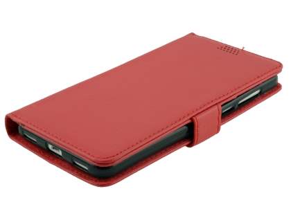 Synthetic Leather Wallet Case with Stand for Huawei Y5 (2017) - Red