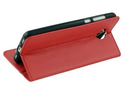 Synthetic Leather Wallet Case with Stand for Huawei Y5 (2017) - Red