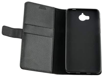 Synthetic Leather Wallet Case with Stand for Huawei Y5 (2017) - Black