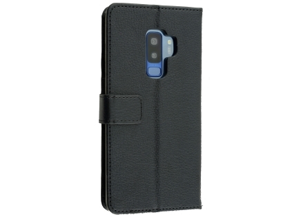 Synthetic Leather Wallet Case with Stand for Samsung Galaxy S9+ - Black Synthetic Leather Wallet Case with Stand for Samsung Galaxy S9+ - Black