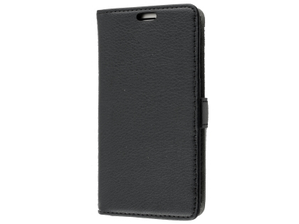 Synthetic Leather Wallet Case with Stand for Samsung Galaxy J2 Pro (2018) - Black