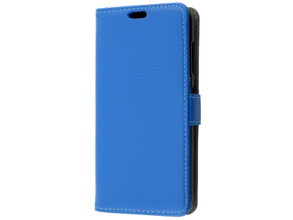 Synthetic Leather Wallet Case with Stand for Telstra 4GX Enhanced - Blue