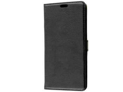 Synthetic Leather Wallet Case with Stand for Oppo R11s Plus - Black