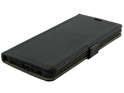Synthetic Leather Wallet Case with Stand for Oppo R11s Plus - Black