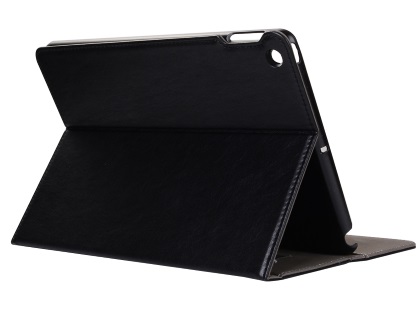 Synthetic Leather Case with Stand for iPad Mini 1/2/3 - Black Synthetic Leather Case with Stand for iPad Mini 1/2/3 - Black