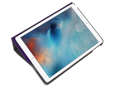 Synthetic Leather Case with Stand for iPad Mini 1/2/3 - Purple