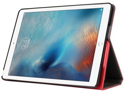 Synthetic Leather Case with Stand for iPad Mini 1/2/3 - Red