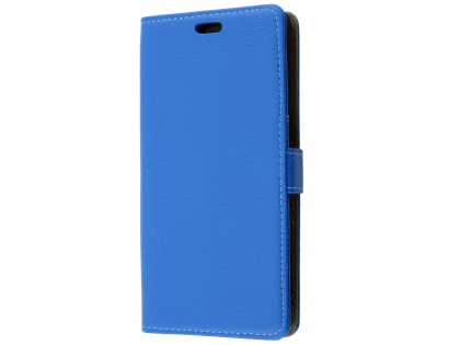 Synthetic Leather Wallet Case with Stand for Oppo R11s - Blue