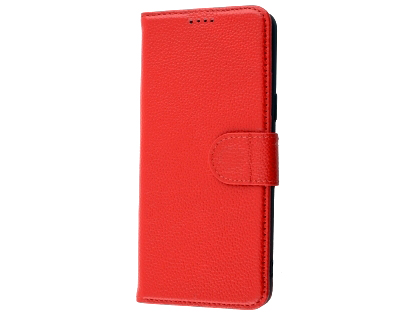Premium Leather Wallet Case for Samsung Galaxy S9 - Red