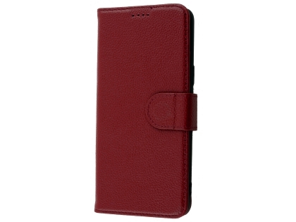 Premium Leather Wallet Case for Samsung Galaxy S9 - Burgundy