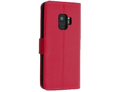 Premium Leather Wallet Case for Samsung Galaxy S9 - Pink Premium Leather Wallet Case for Samsung Galaxy S9 - Pink