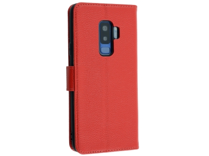 Premium Leather Wallet Case for Samsung Galaxy S9+ - Red Premium Leather Wallet Case for Samsung Galaxy S9+ - Red