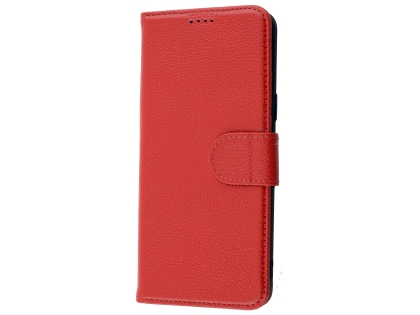 Premium Leather Wallet Case for Samsung Galaxy S9+ - Red