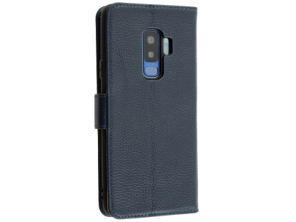 Premium Leather Wallet Case for Samsung Galaxy S9+ - Navy Premium Leather Wallet Case for Samsung Galaxy S9+ - Navy