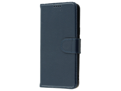 Premium Leather Wallet Case for Samsung Galaxy S9+ - Navy