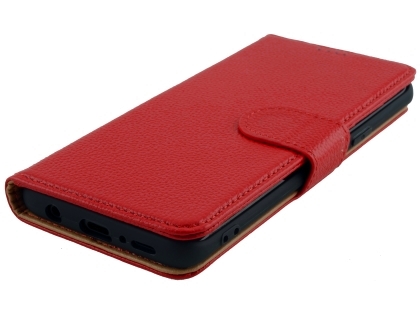 Premium Leather Wallet Case for Samsung Galaxy S9 - Red
