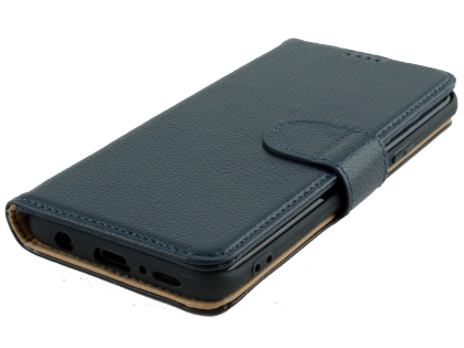 Premium Leather Wallet Case for Samsung Galaxy S9+ - Navy