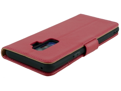 Premium Leather Wallet Case for Samsung Galaxy S9+ - Pink