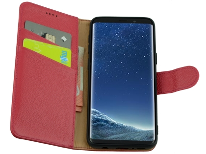 Premium Leather Wallet Case for Samsung Galaxy S9+ - Pink