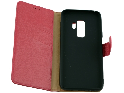Premium Leather Wallet Case for Samsung Galaxy S9+ - Pink