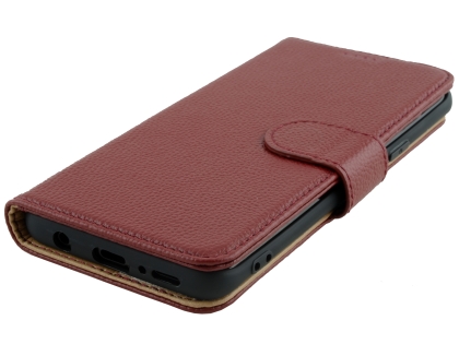 Premium Leather Wallet Case for Samsung Galaxy S9+ - Rosewood