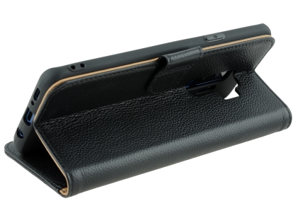 Premium Leather Wallet Case for Samsung Galaxy S9+ - Black