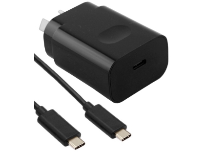 Genuine Huawei 3A AC Charger with USB-C to USB-C Cable - Black AC Wall Charger