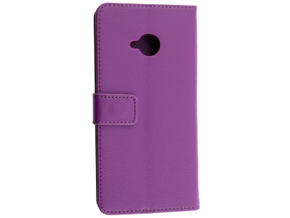 Synthetic Leather Wallet Case with Stand for HTC U11 Life - Purple Leather Wallet Case
