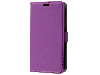 Synthetic Leather Wallet Case with Stand for HTC U11 Life - Purple