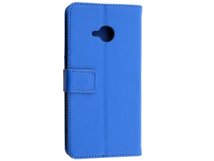 Synthetic Leather Wallet Case with Stand for HTC U11 Life - Blue Leather Wallet Case