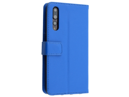 Synthetic Leather Wallet Case with Stand for Huawei P20 Pro - Blue Leather Wallet Case