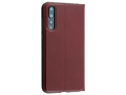 Top Grain Leather Case With Windows for Huawei P20 Pro - Rosewood Leather Case