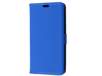 Synthetic Leather Wallet Case with Stand for Nokia 7 Plus - Blue