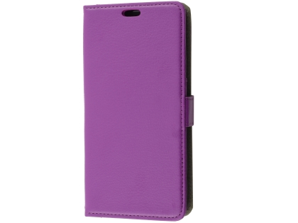 Synthetic Leather Wallet Case with Stand for Nokia 7 Plus - Purple