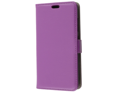 Synthetic Leather Wallet Case with Stand for Nokia 8 Sirocco - Purple