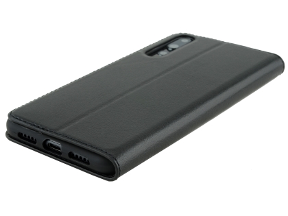 Top Grain Leather Case With Windows for Huawei P20 Pro - Black