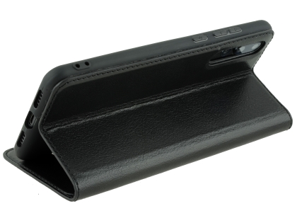 Top Grain Leather Case With Windows for Huawei P20 Pro - Black