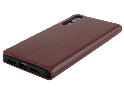 Top Grain Leather Case With Windows for Huawei P20 Pro - Rosewood