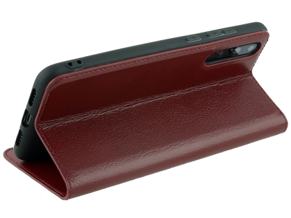 Top Grain Leather Case With Windows for Huawei P20 Pro - Rosewood