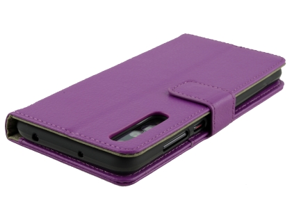 Synthetic Leather Wallet Case with Stand for Huawei P20 Pro - Purple