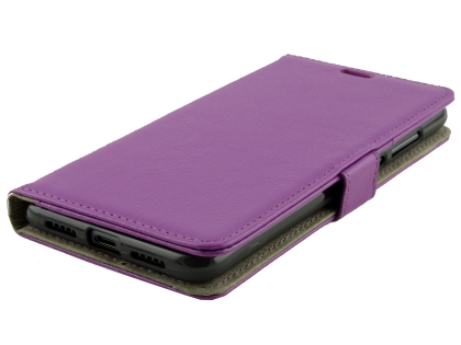 Synthetic Leather Wallet Case with Stand for Huawei P20 Pro - Purple