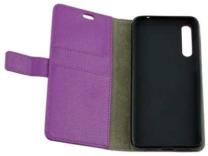 Synthetic Leather Wallet Case with Stand for Huawei P20 Pro - Purple
