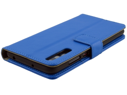 Synthetic Leather Wallet Case with Stand for Huawei P20 Pro - Blue