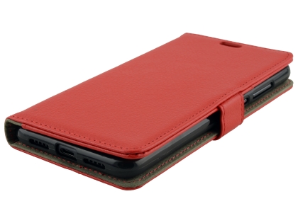 Synthetic Leather Wallet Case with Stand for Huawei P20 Pro - Red