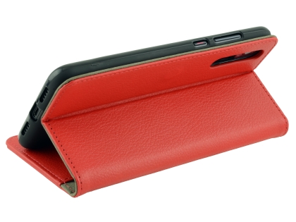 Synthetic Leather Wallet Case with Stand for Huawei P20 Pro - Red