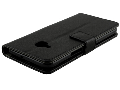 Synthetic Leather Wallet Case with Stand for HTC U11 Life - Black